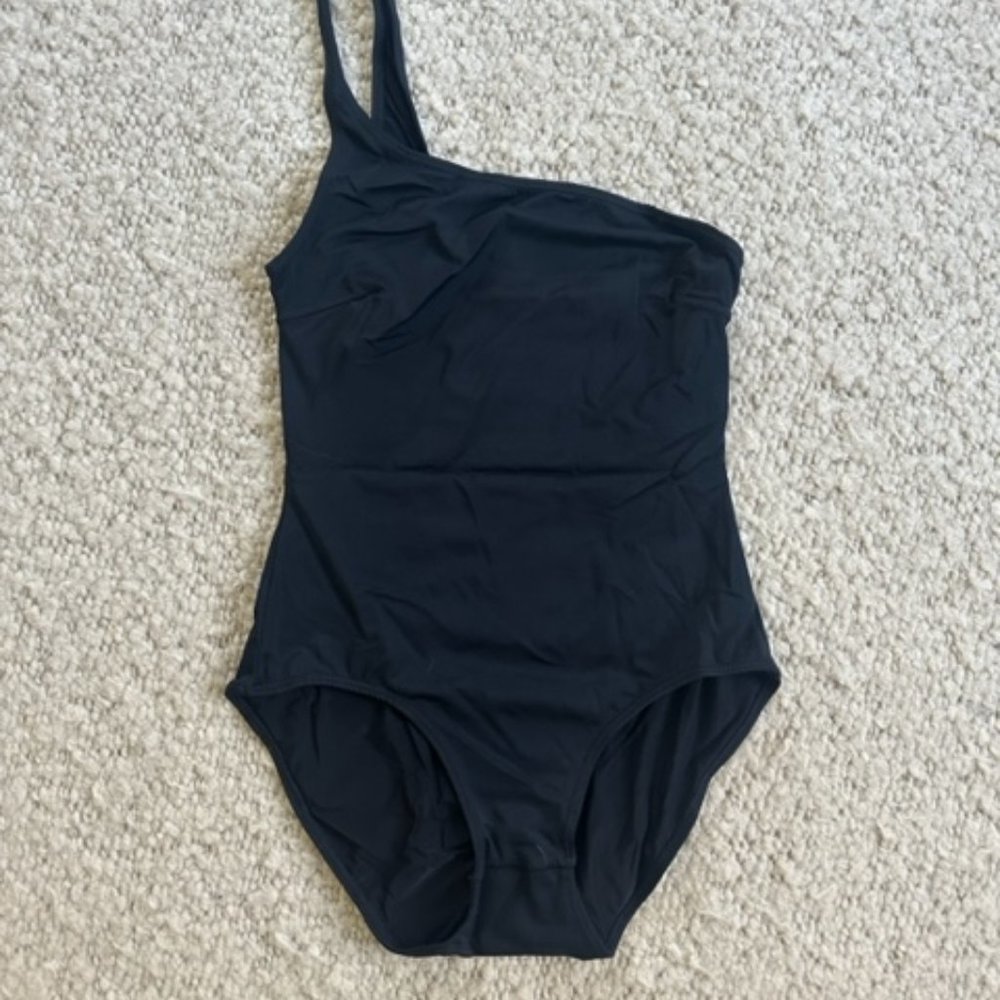 Rachel Pally Black One Shoulder Swimsuit Size M